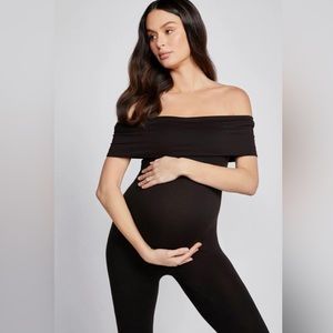 $165 worn once Black‎ Off The Shoulder Harper Bumpsuit ( S )